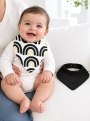 Arch Garden Bandana Bib Pair in use