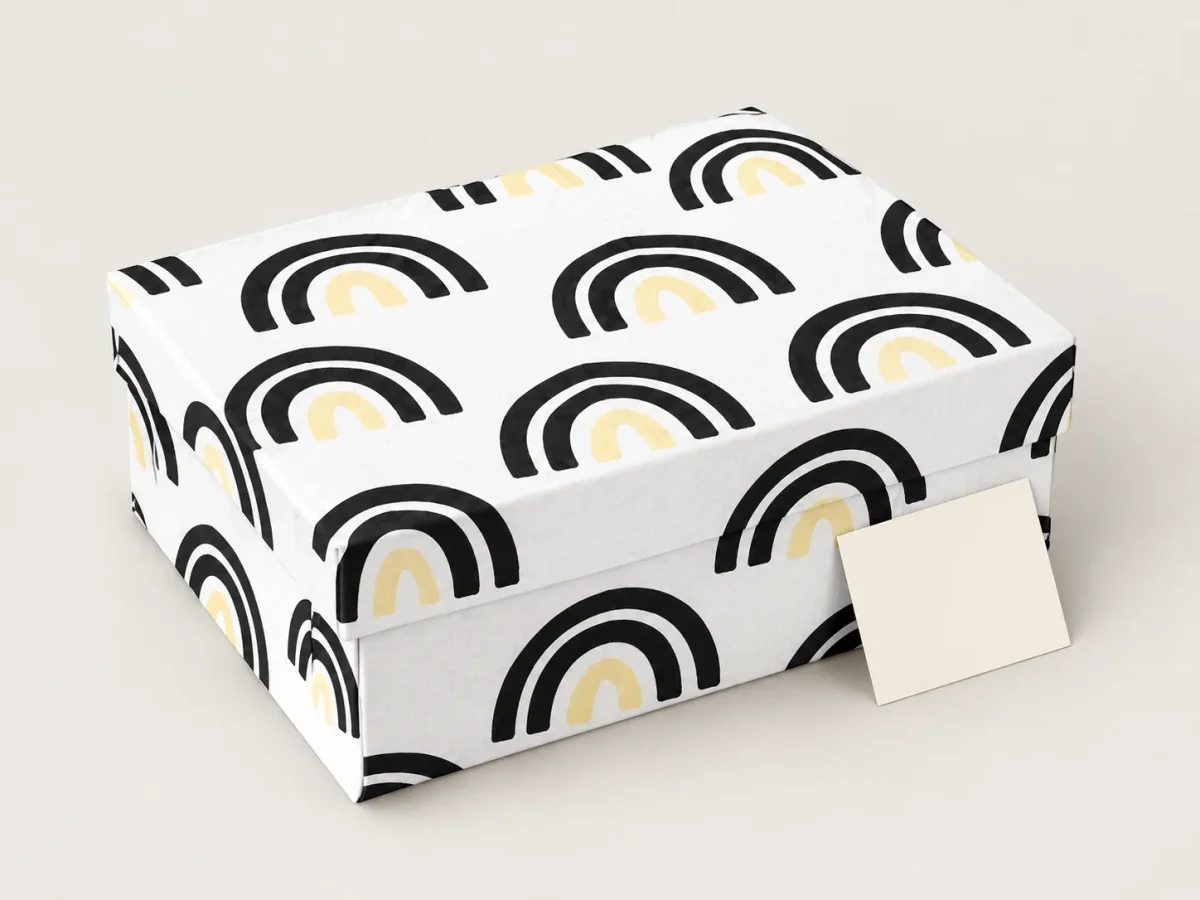 Arch Garden Gallery Box, box closed with its printed lid