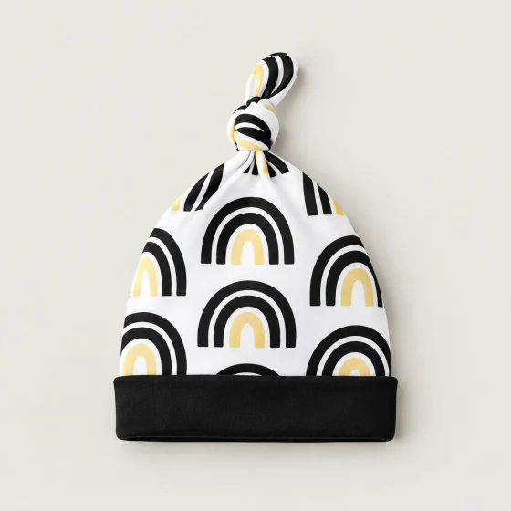 Arch Garden Knot Hat, all pieces laid flat