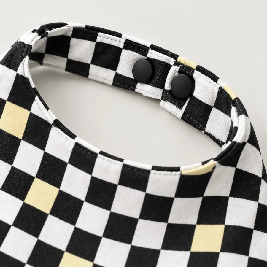 Check Room Bandana Bib Pair close up