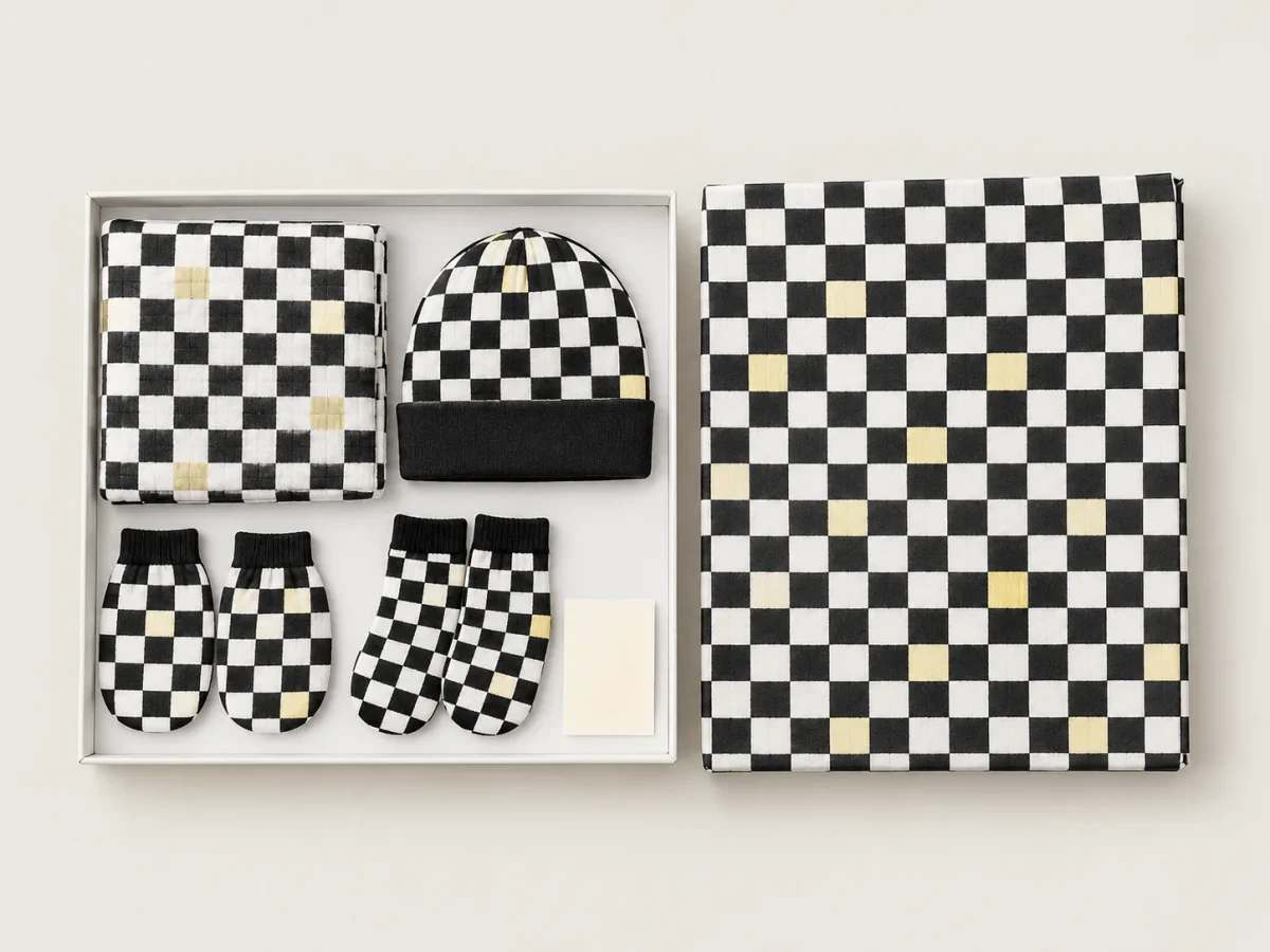 Check Room Hello Box, box open with every piece laid out