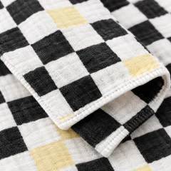 Check Room Mini Muslin Squares close up