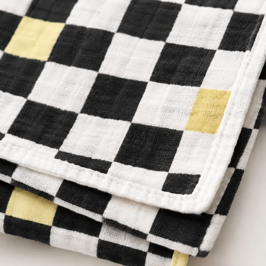 Check Room Swaddle Pair close up