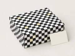 Check Room Welcome Box, box closed with its printed lid