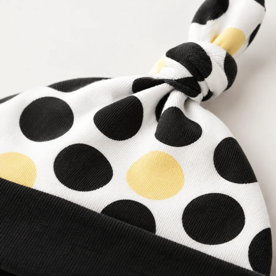 Dot Theory Hat & Mitts Set close up