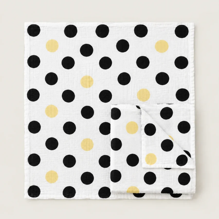 Dot Theory Mini Muslin Squares, another view