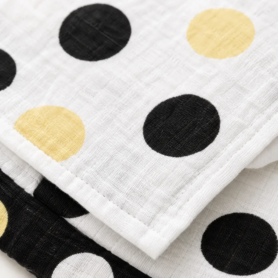 Dot Theory Mini Muslin Squares close up