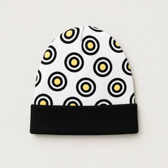 Ring Study Beanie, all pieces laid flat