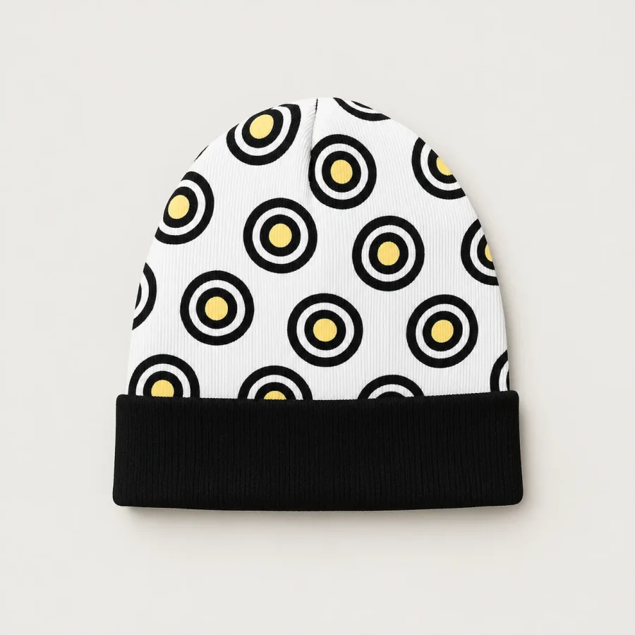 Ring Study Beanie, all pieces laid flat