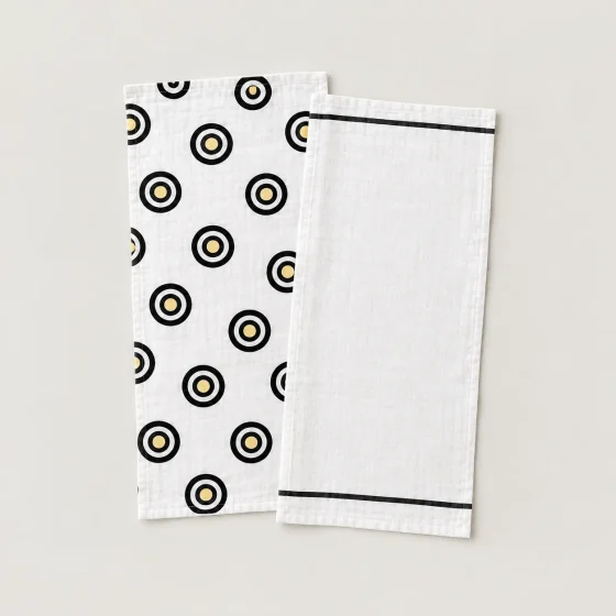 Ring Study Burp Cloth Pair, all pieces laid flat