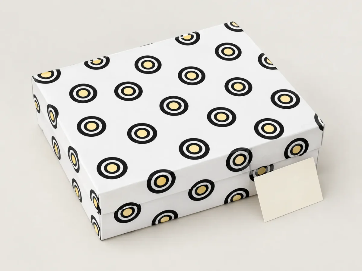Ring Study Gallery Box, box closed with its printed lid
