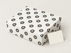 Ring Study Grand Opening Box, box closed with its printed lid