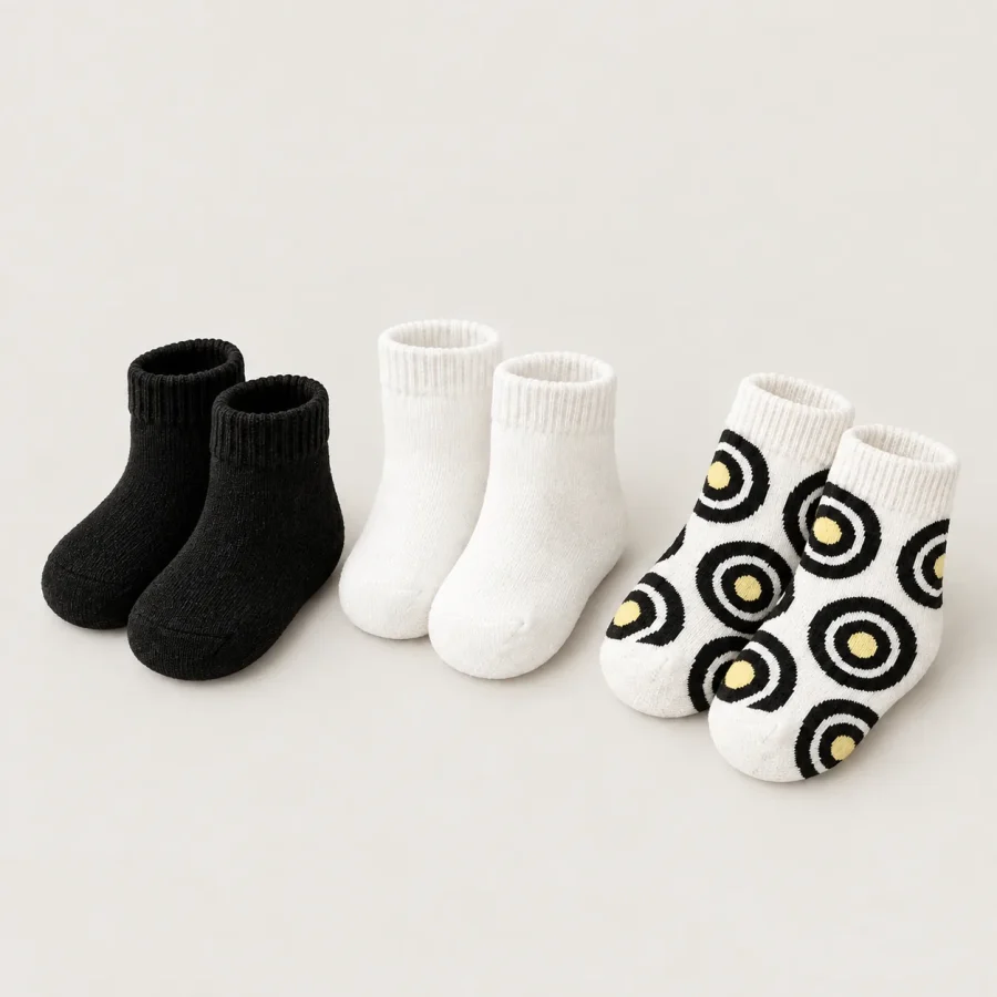 Ring Study Sock Trio, another view