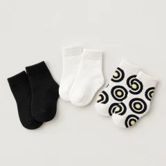 Ring Study Sock Trio, all pieces laid flat