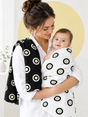 Ring Study Swaddle Pair in use