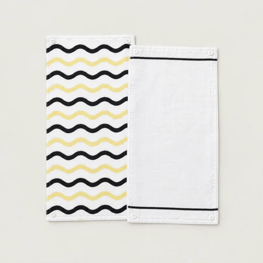 Wave Hall Burp Cloth Pair, another view