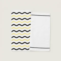 Wave Hall Burp Cloth Pair, all pieces laid flat