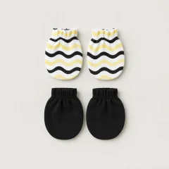 Wave Hall Scratch Mitts Duo, all pieces laid flat